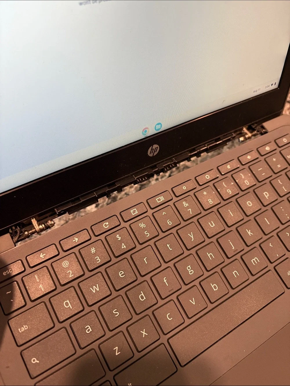 HP Gray Chromebook Laptop with Charger